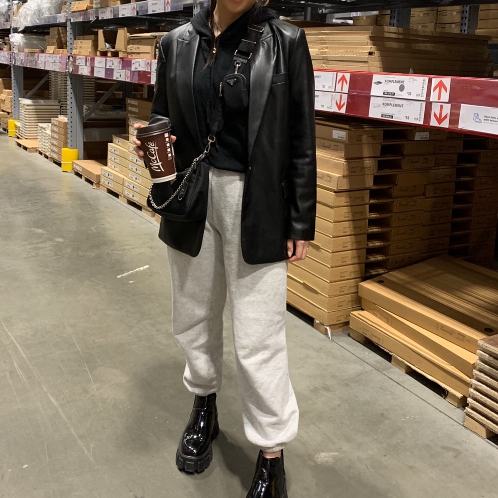 Leather blazer